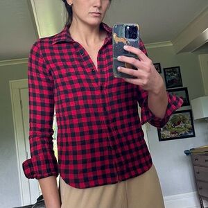 Ralph Lauren Women’s Red and Black Shirt
